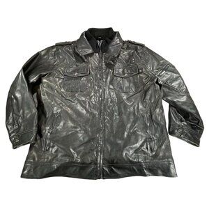 Chereskin Signature Collection Jacket Black Bomber Motorcycle Mens XL